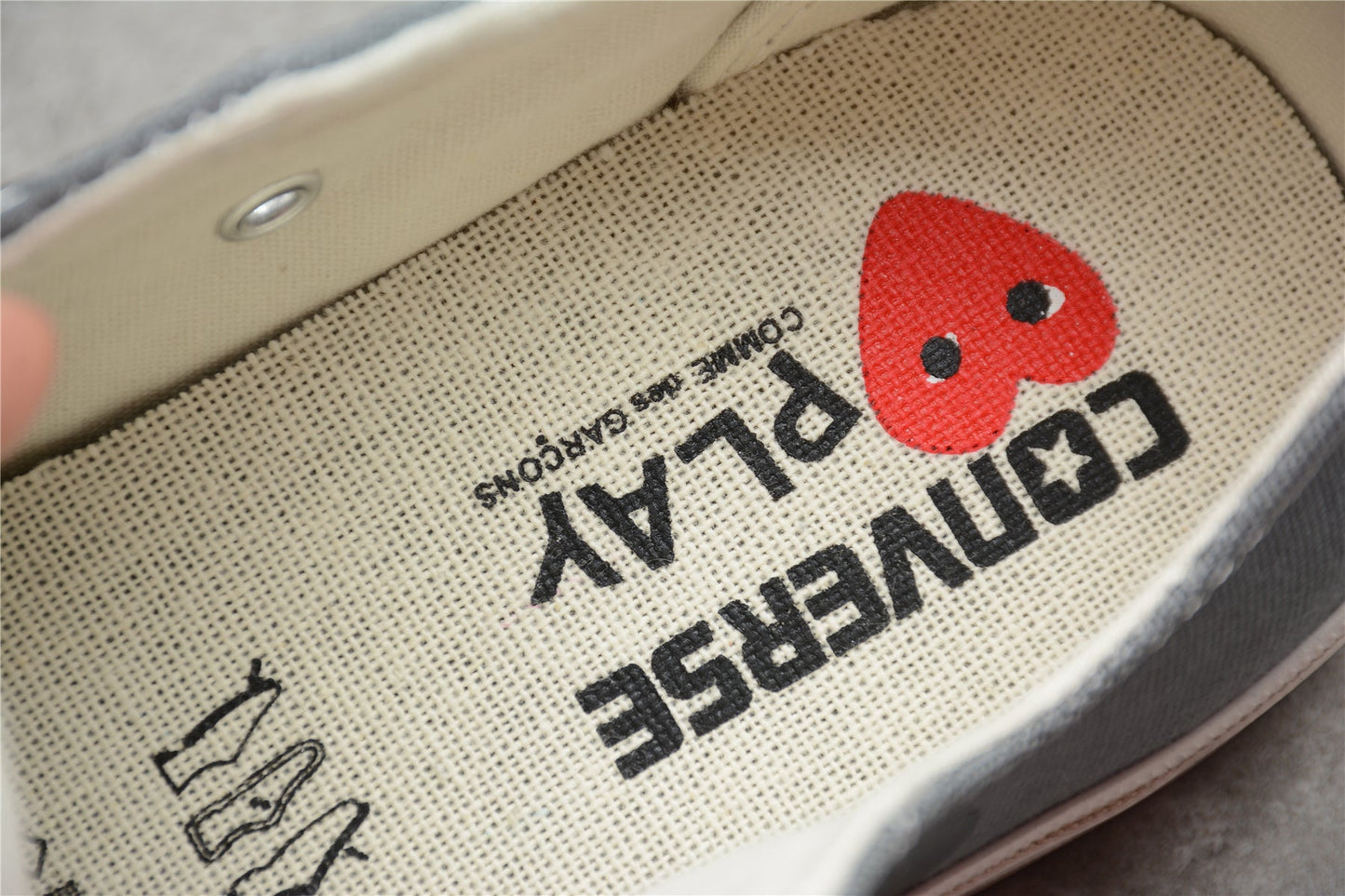 Comme des Garçons Play Chuck 70 Low Platform Grey