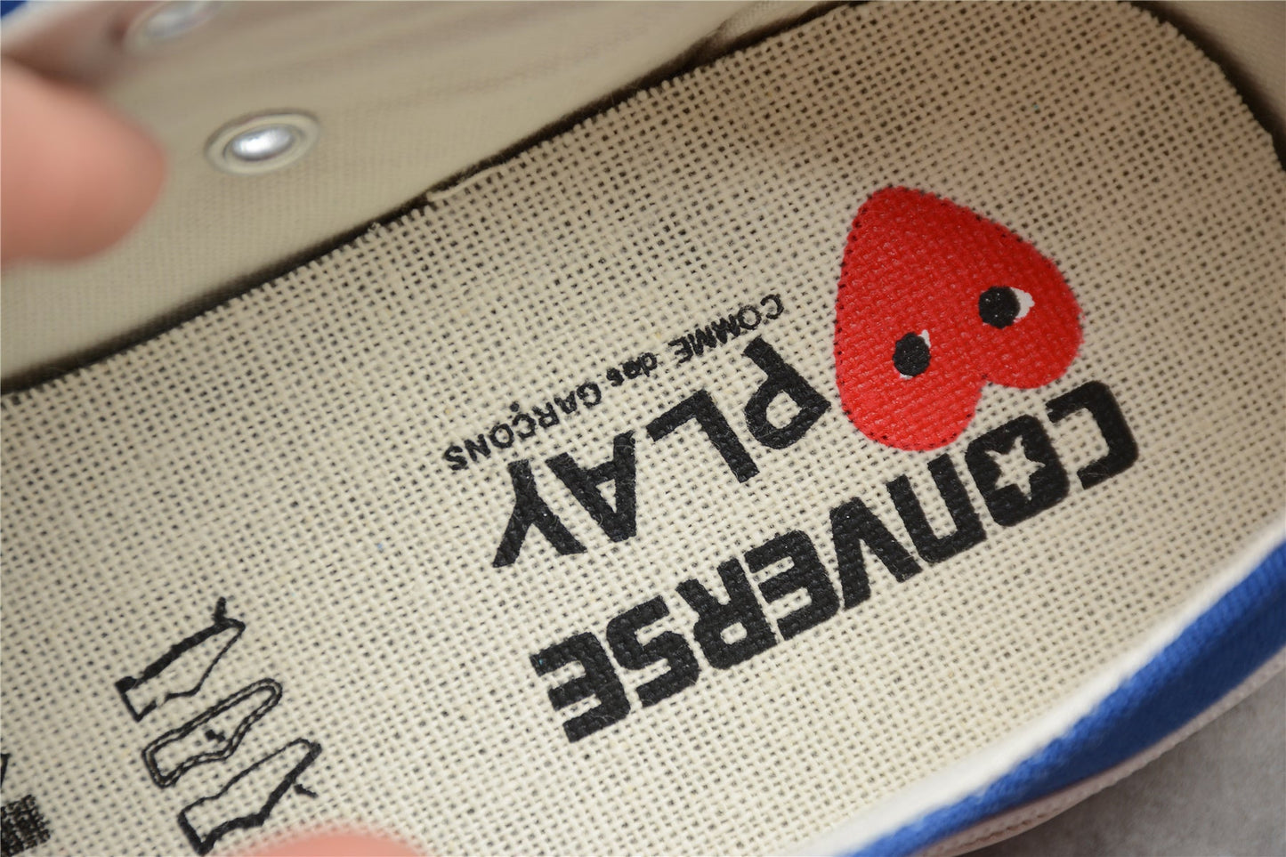 Comme des Garçons Play Chuck 70 Low Platform Blue