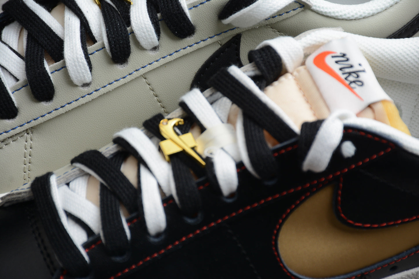 Blazer Low ’77 PRM “Swoosh 50th Anniversary” Black / Beige / Gold