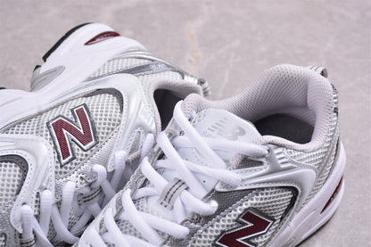 NB 530 Silver / Burgundy