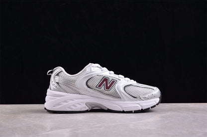 NB 530 Silver / Burgundy