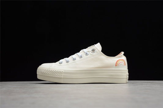 Chuck Taylor All Star Rainbow Platform Low White / Cream